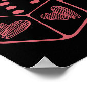 Funny 6 7 Valentine Love Heart Playing Card Couple Poster (Hoek)