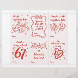 Funny 6 7 Valentine’s Day Cards for Classroom Briefhoofd