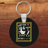 Funny 6 Afraid Of 7 Silly Goose Six Seven 67 Meme  Sleutelhanger (Voorkant)