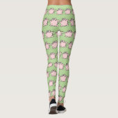Funny 6 Cartoon Illustratie Varken Kies Kleur L Leggings (Achterkant)