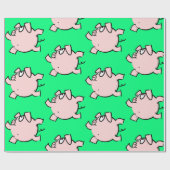 Funny 6 Cartoon Illustratie Varken Kies Kleurcadea Cadeaupapier (Vlak)