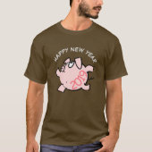 Funny 6 Cartoon Illustratie Varkensjaar 2019 Man T T-shirt (Voorkant)