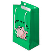 Funny 6 Cartoon Pig. 2019 Small Gift Bag Klein Cadeauzakje (Voorkant Gekanteld)