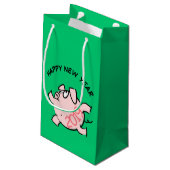 Funny 6 Cartoon Pig. 2019 Small Gift Bag Klein Cadeauzakje (Achterkant Gekanteld)
