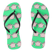 Funny 6 Cartoon Varken Kies Kleur Vrouwen Tik Vlik Teenslippers (Voetbed)