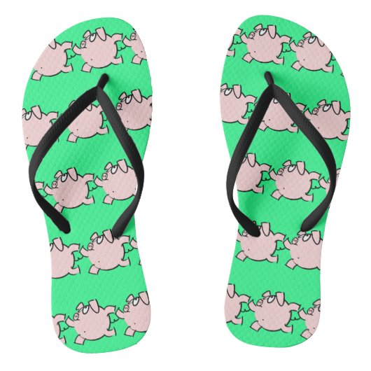 Funny 6 Cartoon Varken Kies Kleur Vrouwen Tik Vlik Teenslippers (Voetbed)