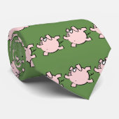 Funny 6 Cartoon Varkensjaar Dag Kies Kleur T Stropdas (Opgerold)
