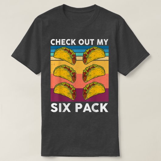 Funny 6 Pack Meican Gym Top voor Taco Lovers Fitne (Design voorkant)