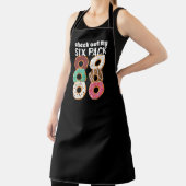 Funny 6 Pack pap Bod Donuts in plaats van Mannen s Schort (Insitu)