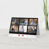 Funny 6 Spot Zoom kerstfeestdag Kaart (Voorkant)