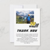 Funny 70, wat Quote Foto 70th Birthday Bedankkaart (Voorkant)
