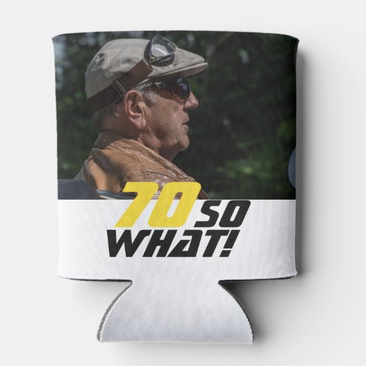 Funny 70, wat Quote Foto 70th Birthday Blikjeskoeler (Achterkant)