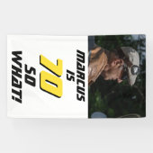 Funny 70, wat Quote Foto 70th Birthday Party Spandoek (Horizontaal)