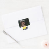 Funny 70, wat Quote Foto 70th Birthday Vierkante Sticker (Envelop)