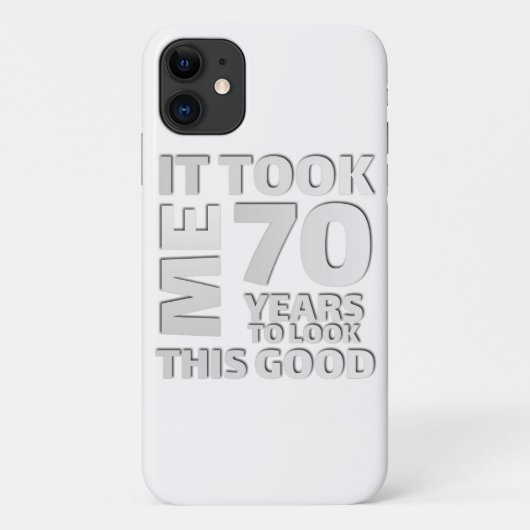 Funny 70 years old saying quote Case-Mate iPhone case (Achterkant)