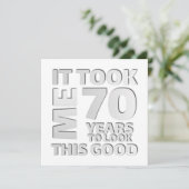 Funny 70 years old saying quote kaart (Staand voorkant)