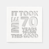 Funny 70 years old saying quote servet (Voorkant)