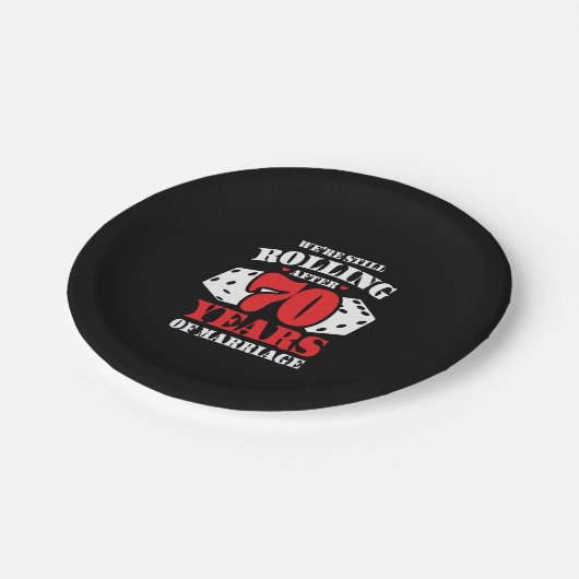 Funny 70e Jubileum koppels getrouwd 70 jaar Papieren Bordje (Gekanteld)