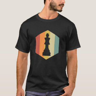 Funny 70s Retro  King Chess Piece Design T-shirt