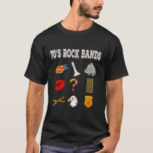 Funny  70's Rock Band T-shirt