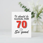 Funny 70ste verjaardag design briefkaart (Staand voorkant)