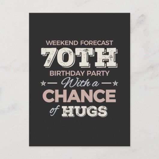 Funny 70ste verjaardag gezegden briefkaart (Voorkant)