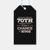 Funny 70ste verjaardag gezegden cadeaulabel (Achterkant)