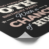 Funny 70ste verjaardag gezegden poster (Hoek)