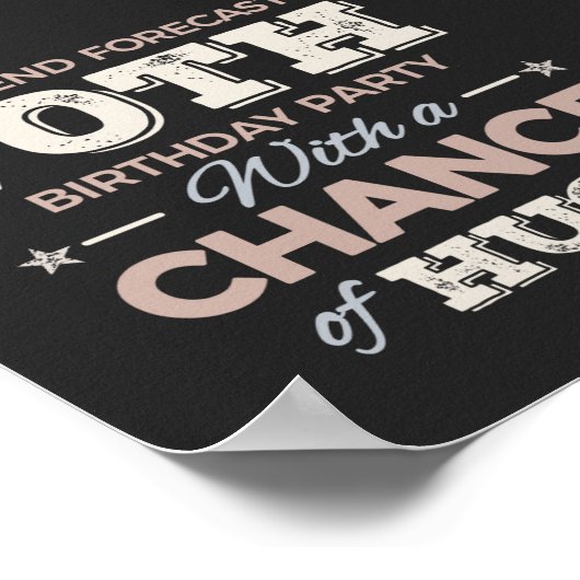 Funny 70ste verjaardag gezegden poster (Hoek)