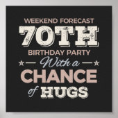 Funny 70ste verjaardag gezegden poster (Voorkant)