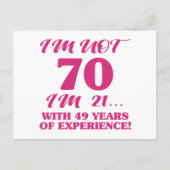 Funny 70th Birthday Briefkaart (Voorkant)