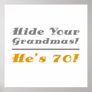 Funny 70th Birthday cadeau voor hem Poster