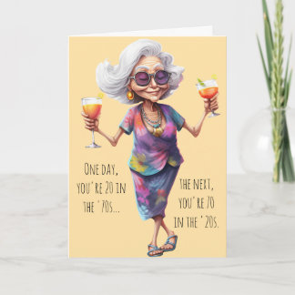 Funny 70th Birthday Card for Women Kaart