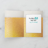 Funny 70th Birthday Etnische Cartoon en Bier Kaart (Binnen)