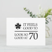 Funny 70th Birthday (Feels Good) Kaart (Staand voorkant)
