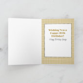 Funny 70th Birthday for Him Male Cartoon Wine Kaart (Binnen)