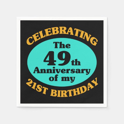 Funny 70th Birthday Gag Gift Servet (Voorkant)