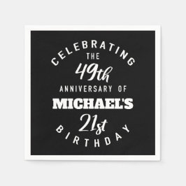 Funny 70th Birthday, gepersonaliseerd Servet