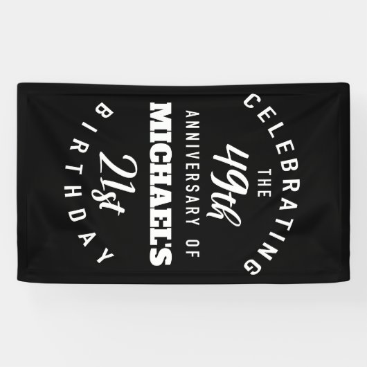 Funny 70th Birthday, gepersonaliseerd Spandoek (Horizontaal)