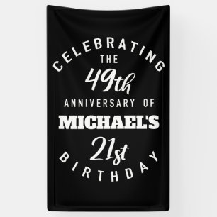 Funny 70th Birthday, gepersonaliseerd Spandoek