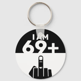 Funny 70th Birthday Gift, 69 plus één Sleutelhanger