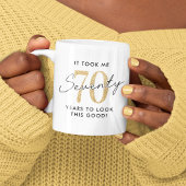 Funny 70th Birthday Gift Koffiemok