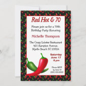 Funny 70th Birthday Invitation Kaart (Voorkant)