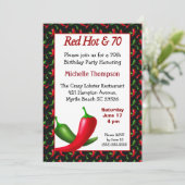 Funny 70th Birthday Invitation Kaart (Staand voorkant)