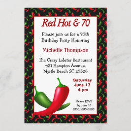 Funny 70th Birthday Invitation Kaart