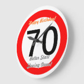 Funny 70th Birthday Joke 70 Road Sign Speed Limit Grote Klok (Hoek)