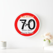 Funny 70th Birthday Joke 70 Road Sign Speed Limit Grote Klok (Huis)