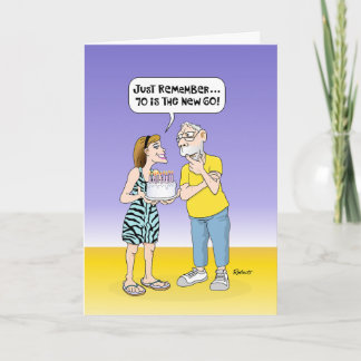 Funny 70th Birthday Kaart