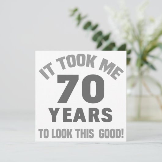 Funny 70th Birthday Kaart (Staand voorkant)
