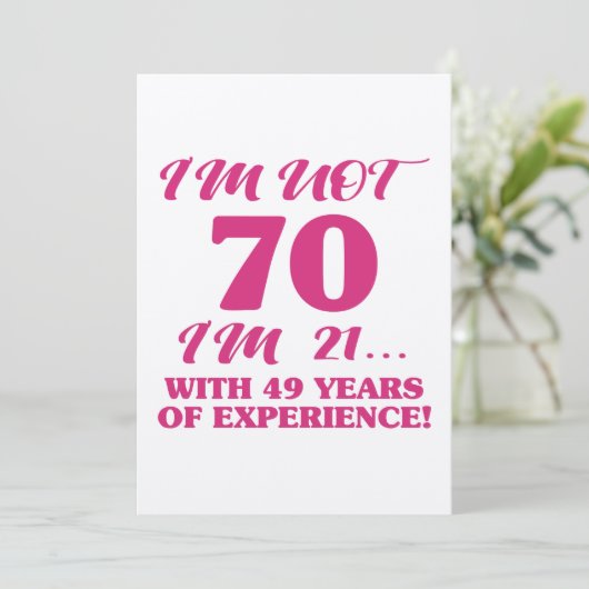 Funny 70th Birthday Kaart (Staand voorkant)